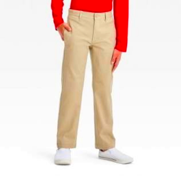 Cat & Jack Uniform Pants In Tan Shorts Size 7 Lot Of 3 Pair - Picture 1 of 13